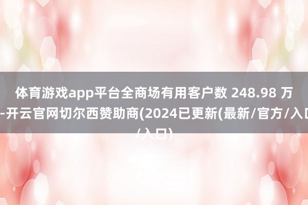 体育游戏app平台全商场有用客户数 248.98 万户-开云官网切尔西赞助商(2024已更新(最新/官方/入口)